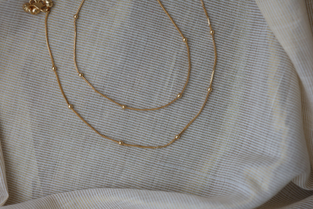 Heritage gold simple traditional anklet HAN3282
