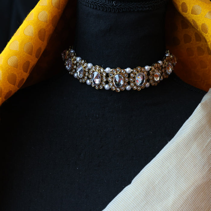 Trendy choker necklace with earrings TW0422