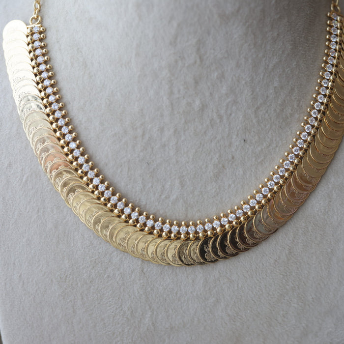 Heritage gold plated coin design short necklace H3133