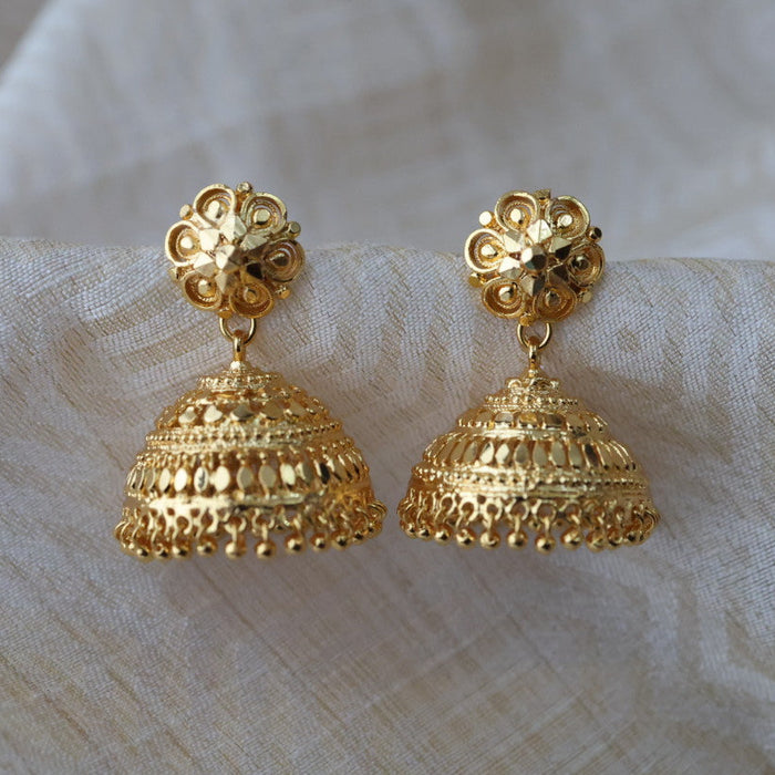 Heritage gold plated gold look a like jumka earrings  HJ109