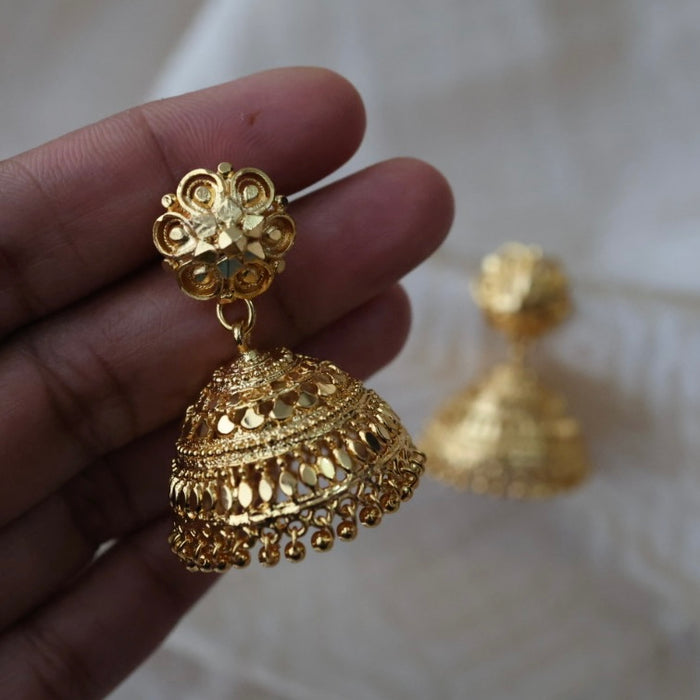 Heritage gold plated gold look a like jumka earrings  HJ109