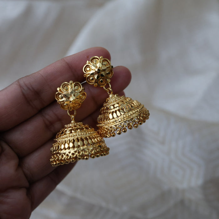 Heritage gold plated gold look a like jumka earrings  HJ109