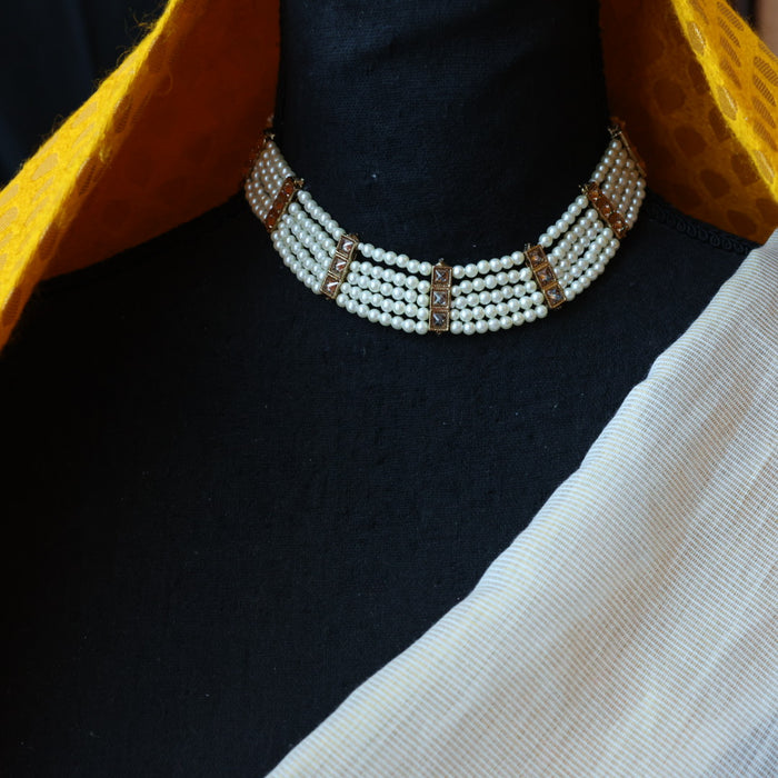Trendy choker necklace with earrings TW4432