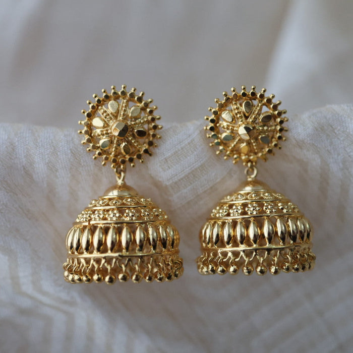 Heritage gold plated gold look a like jumka earrings  HJ1047