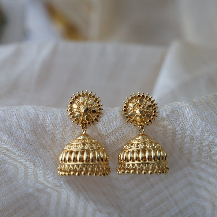Heritage gold plated gold look a like jumka earrings  HJ1047