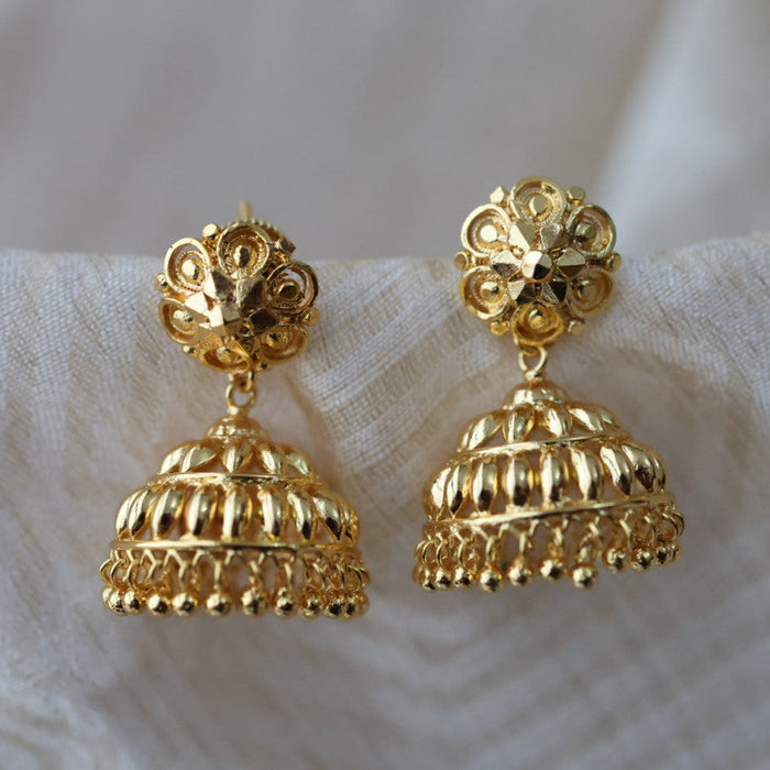 Heritage gold plated gold look a like jumka earrings  HJ1046