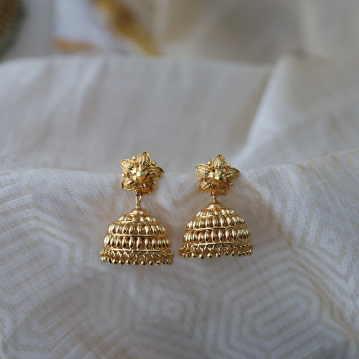Heritage gold plated gold look a like jumka earrings  HJ1045