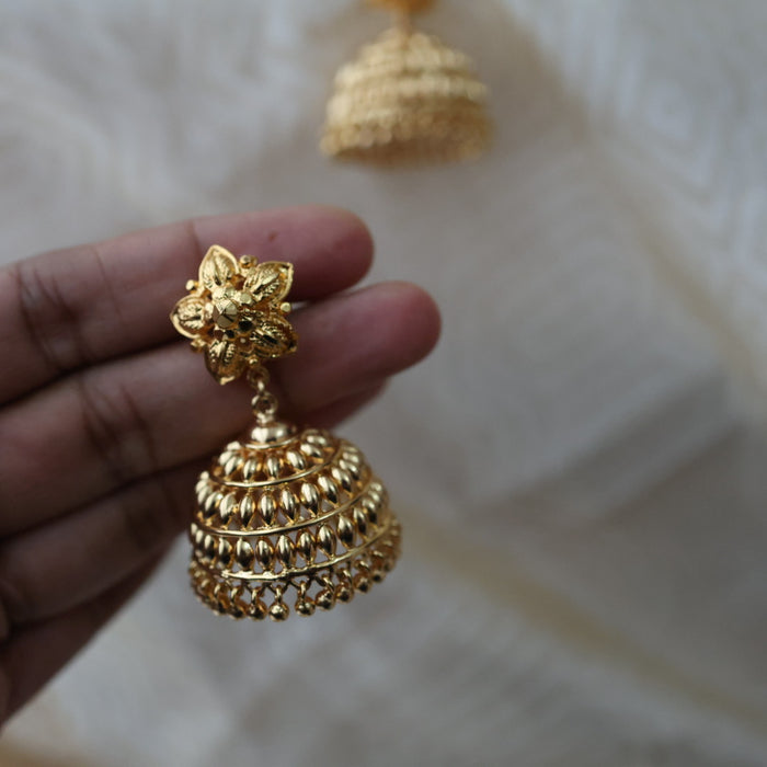 Heritage gold plated gold look a like jumka earrings  HJ1045