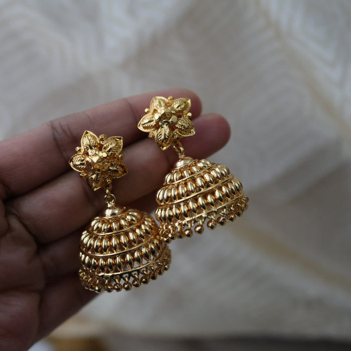 Heritage gold plated gold look a like jumka earrings  HJ1045