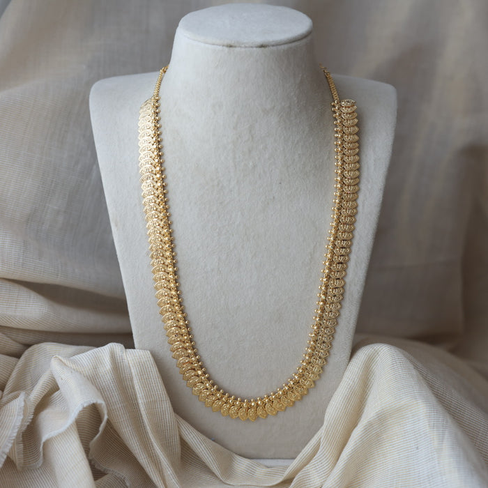 Heritage gold plated mango design long necklace HL6212