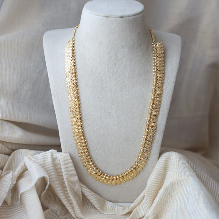 Heritage gold plated mango design long necklace HL6212