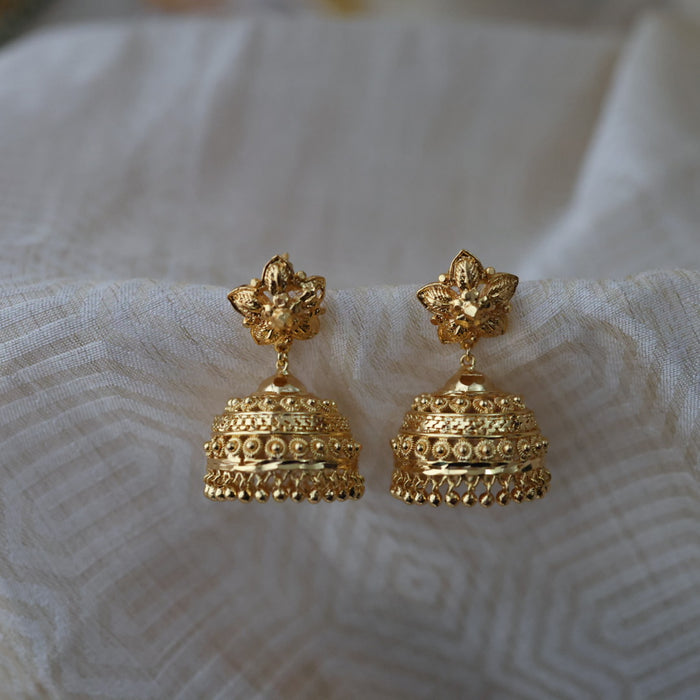 Heritage gold plated gold look a like jumka earrings  HJ1202