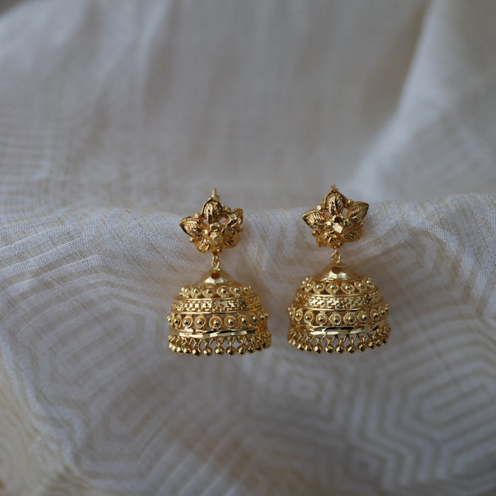 Heritage gold plated gold look a like jumka earrings  HJ1202