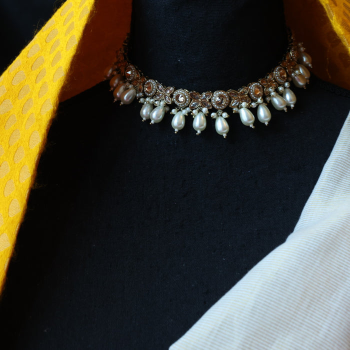 Trendy pearl choker necklace TW316878
