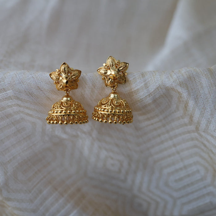 Heritage gold plated gold look a like jumka earrings  HJ1042