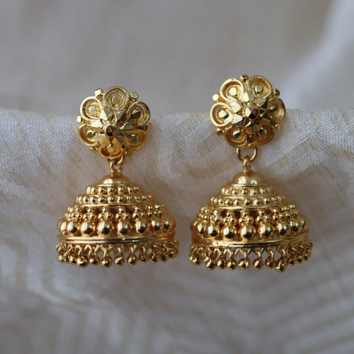 Heritage gold plated gold look a like jumka earrings  HJ1039