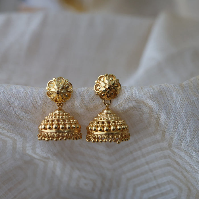 Heritage gold plated gold look a like jumka earrings  HJ1039