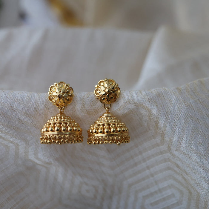 Heritage gold plated gold look a like jumka earrings  HJ1039