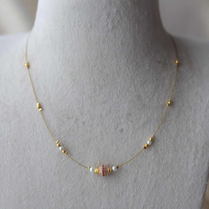 Heritage gold plated invisible necklace IN2345