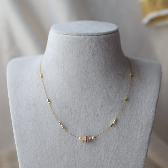Heritage gold plated invisible necklace IN2345