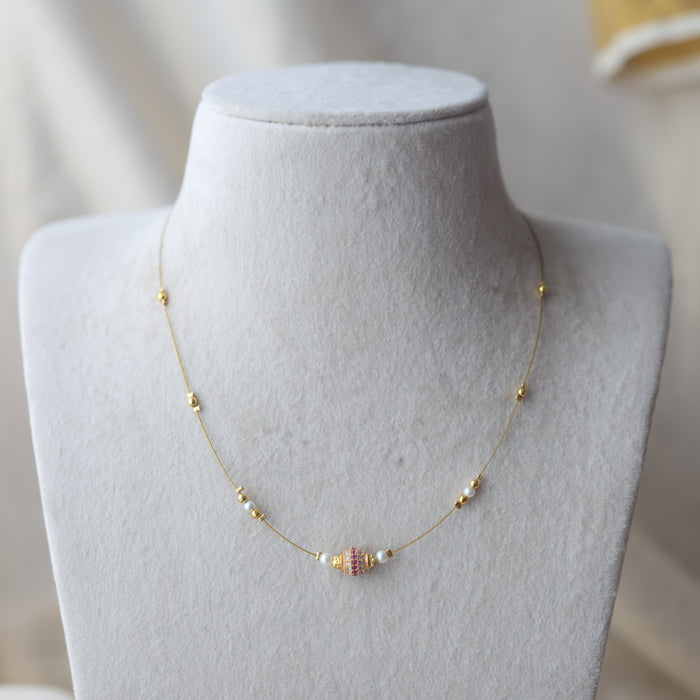 Heritage gold plated invisible necklace IN2345