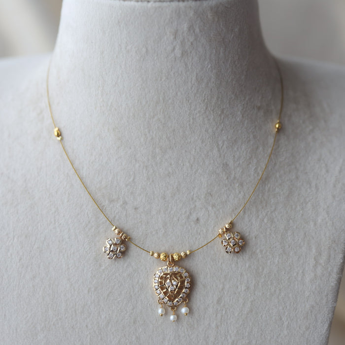 Heritage gold plated invisible necklace IN112