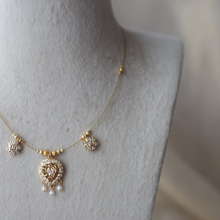 Heritage gold plated invisible necklace IN112