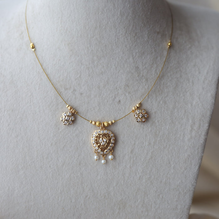Heritage gold plated invisible necklace IN112
