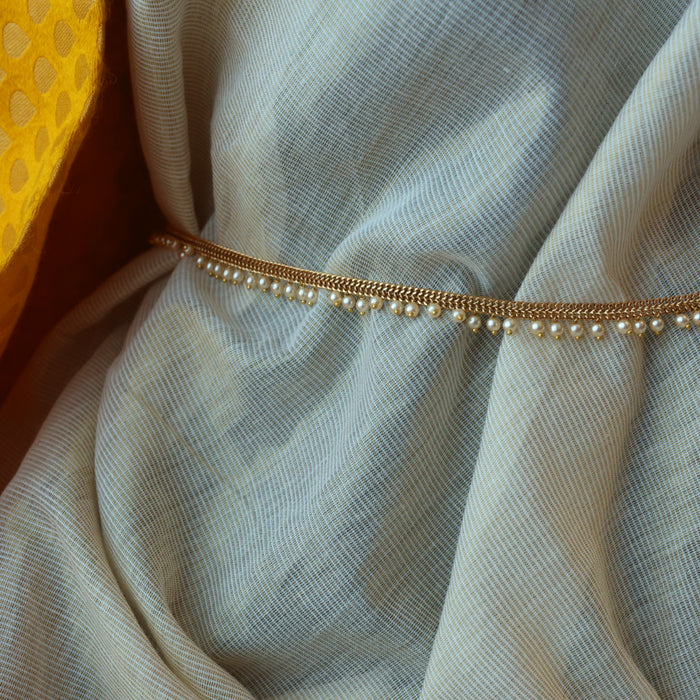 Heritage gold plated pearl waistchain AW051