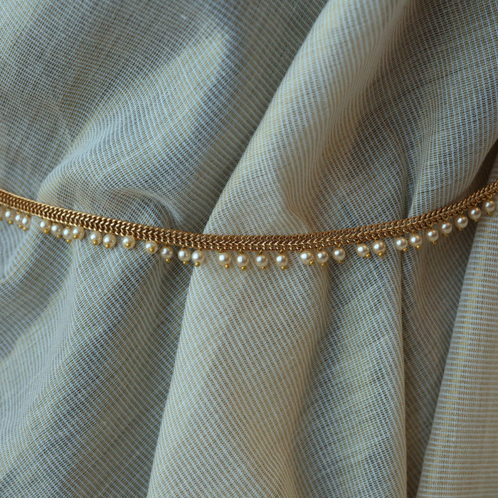 Heritage gold plated pearl waistchain AW051