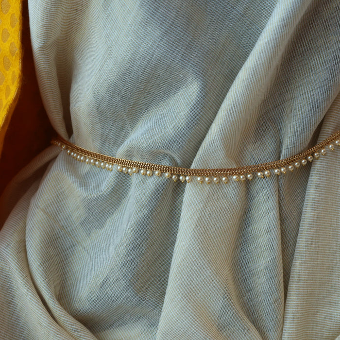 Heritage gold plated pearl waistchain AW051