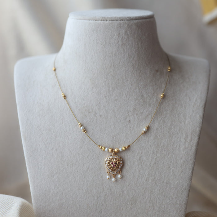 Heritage gold plated invisible necklace IN022