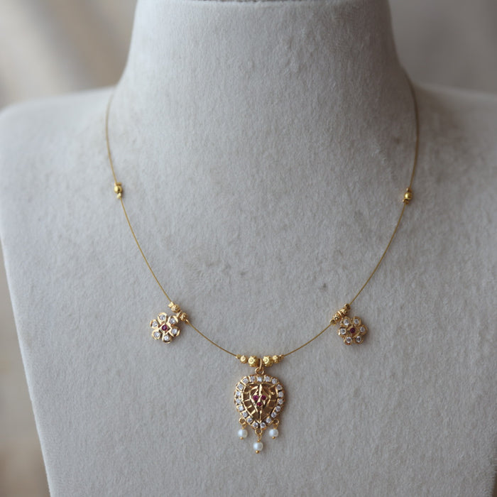 Heritage gold plated invisible necklace IN078