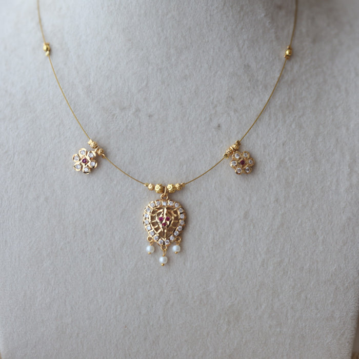 Heritage gold plated invisible necklace IN078