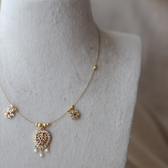 Heritage gold plated invisible necklace IN078