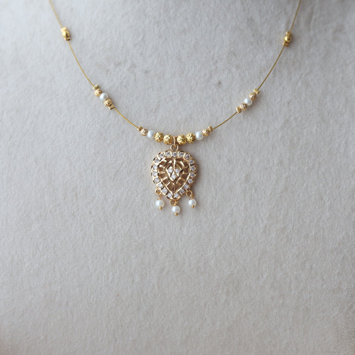 Heritage gold plated invisible necklace IN090