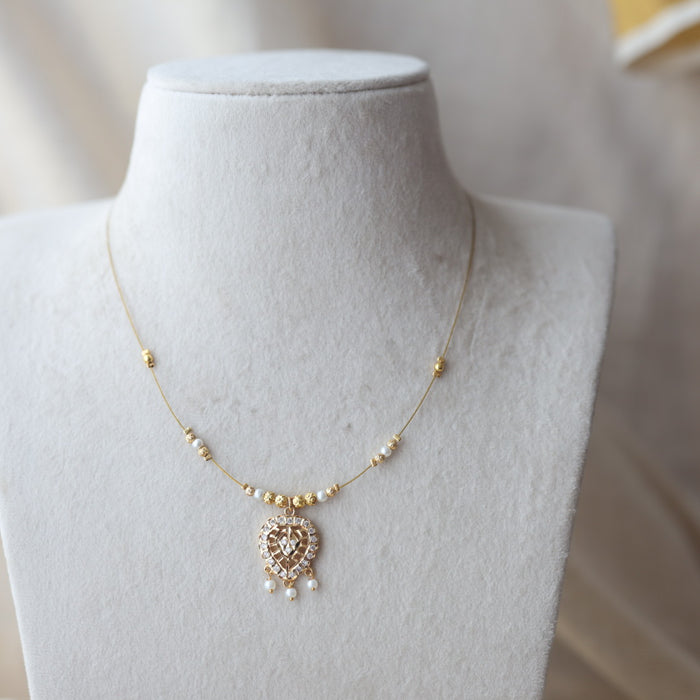 Heritage gold plated invisible necklace IN090