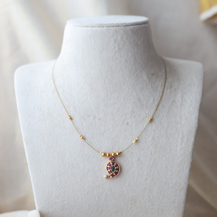 Heritage gold plated invisible necklace IN4566