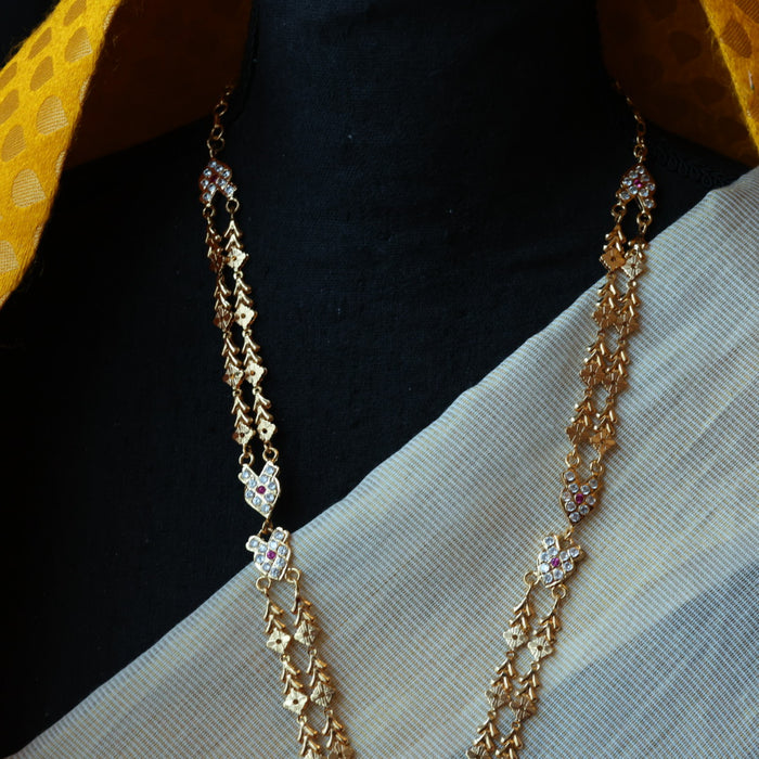 Heritage gold plated padakam long necklace HP6978