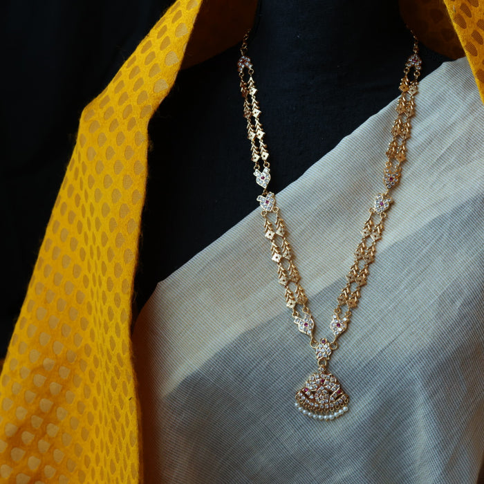 Heritage gold plated padakam long necklace HP6978