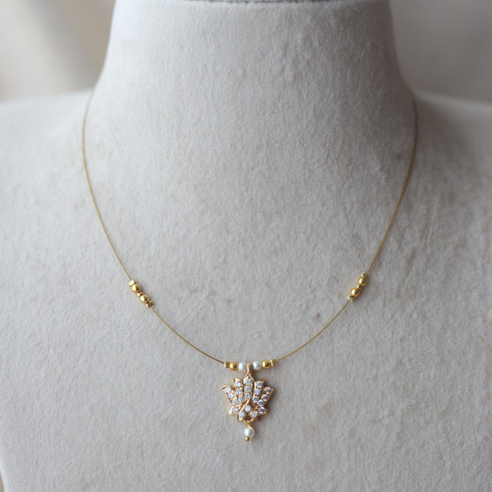 Heritage gold plated invisible necklace IN466