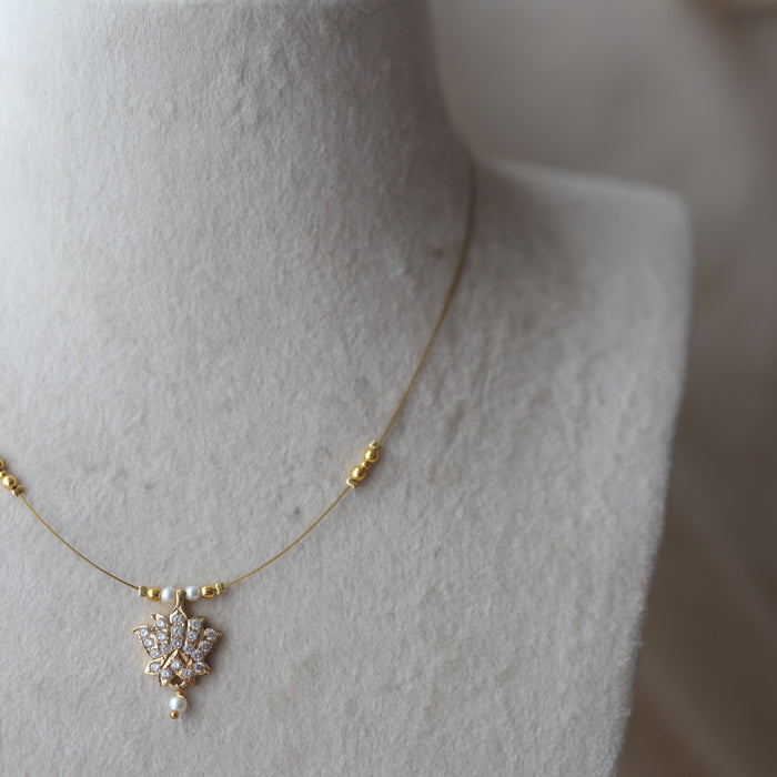Heritage gold plated invisible necklace IN466