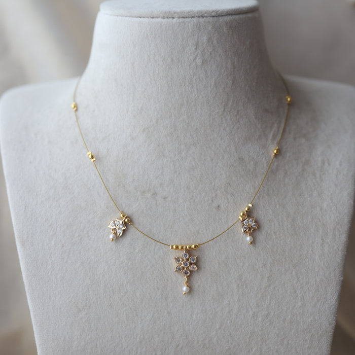 Heritage gold plated invisible necklace IN345