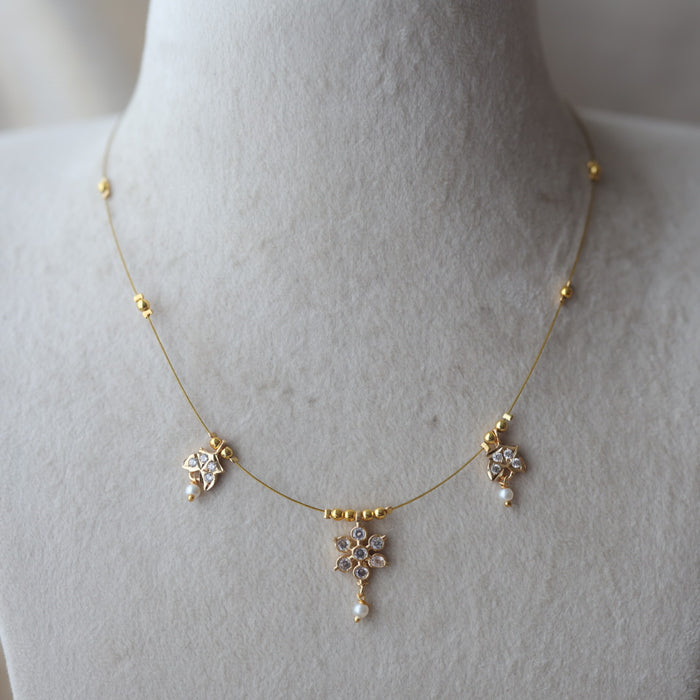 Heritage gold plated invisible necklace IN345