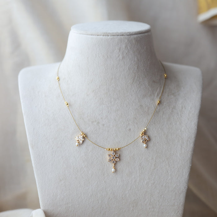 Heritage gold plated invisible necklace IN345