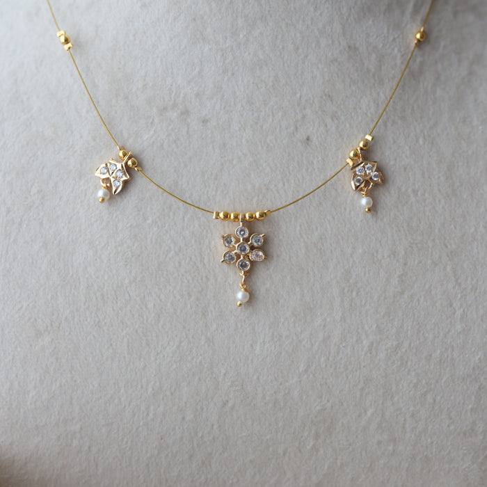Heritage gold plated invisible necklace IN345