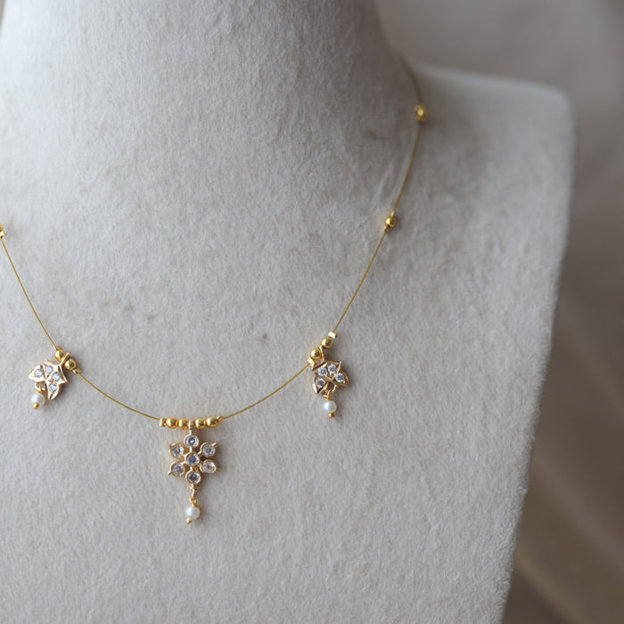 Heritage gold plated invisible necklace IN345