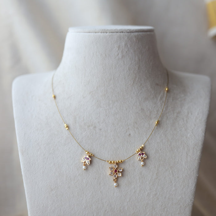 Heritage gold plated invisible necklace IN655