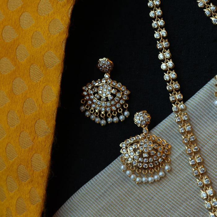 Heritage gold plated padakam necklace set with earrings HP6211