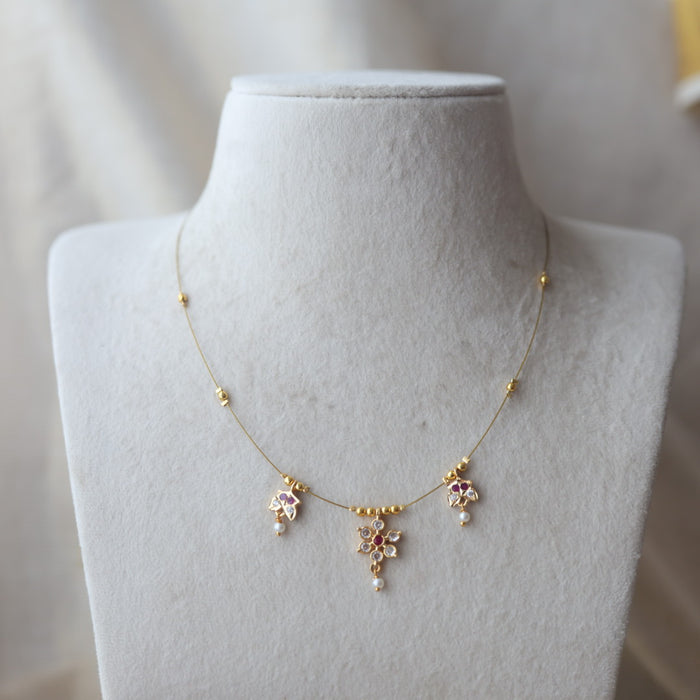 Heritage gold plated invisible necklace IN655